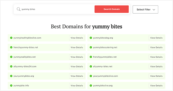 Domain Wheel Blog Name Search Results