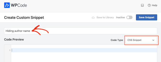 How to hide the author using WPCode