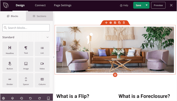 Customizing landing page in SeedProd