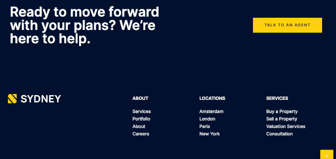 Customized Sydney footer