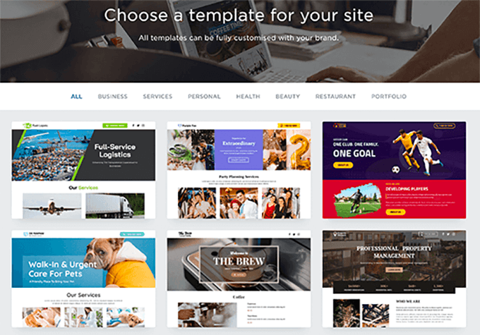 Web.com Website Builder Professional Templates