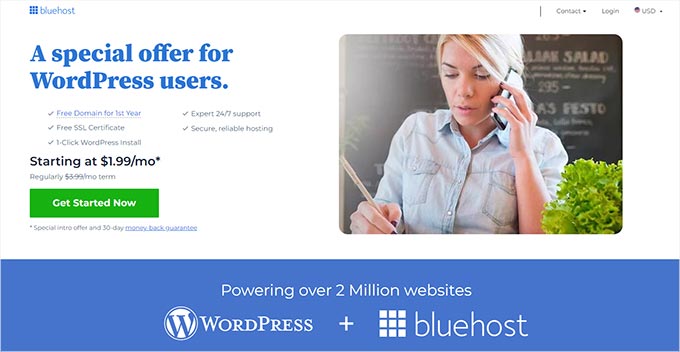 Site da Bluehost