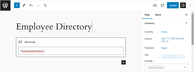 Creating an employee directory page with Business Directory plugin
