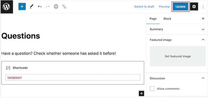 Customizing the question submission page in WordPress