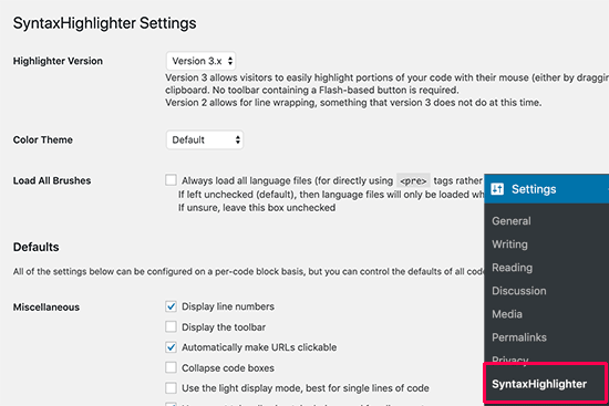 Cài đặt SyntaxHighlighter