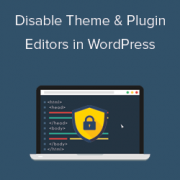 How to Disable Theme and Plugin Editors from WordPress Admin Panel