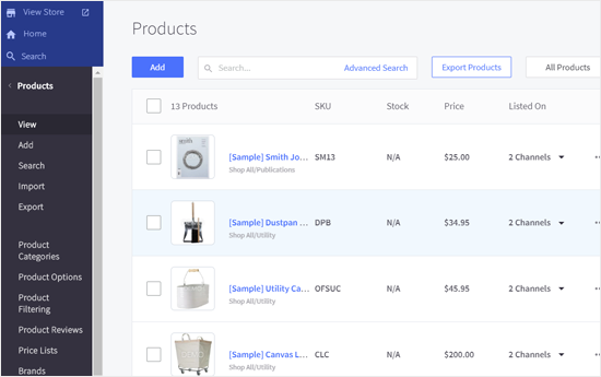  BigCommerce Products Page