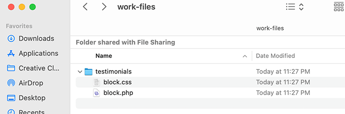 block template files