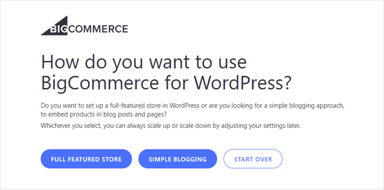 Choose How You Want to BigCommerce for WordPress