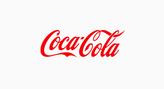 Coca Cola's iconic logo is a classic example of a wordmark logo