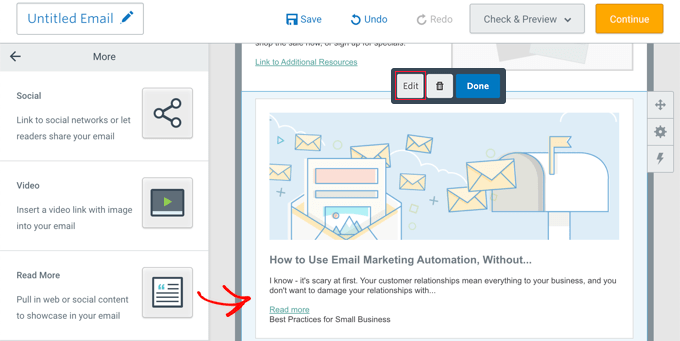 Adding Blog Posts with Read More Block