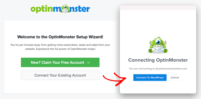Connect to OptinMonster