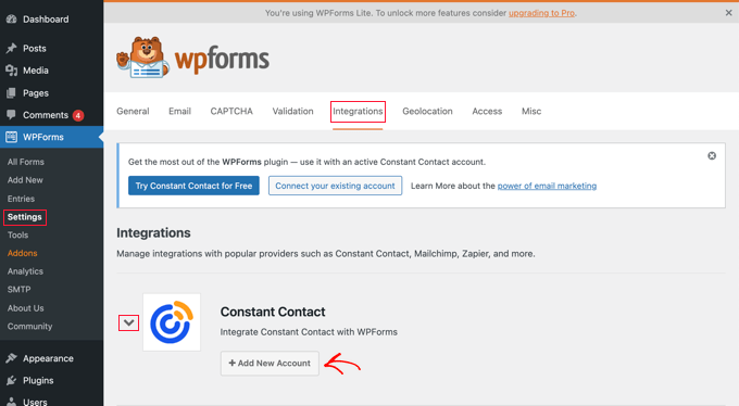 WPForms 集成