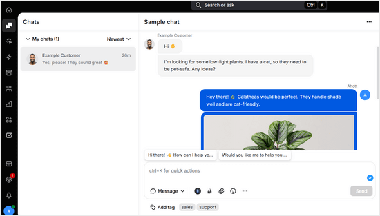 Managing your live chat messages in real-time Managing your live chat messages in real-time