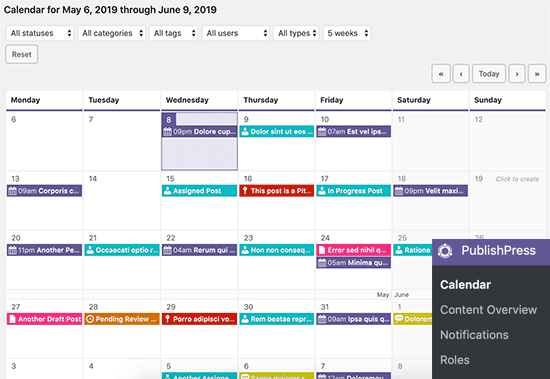 Managing your editorial calendar