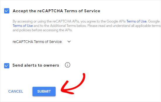 reCAPTCHA WordPress - reCAPTCHA terms of Service