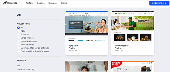 Theme selection in BigCommerce Theme selection in BigCommerce