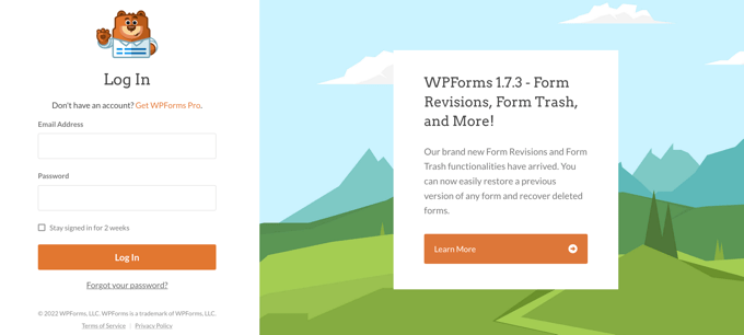 WPForms Custom Login Page