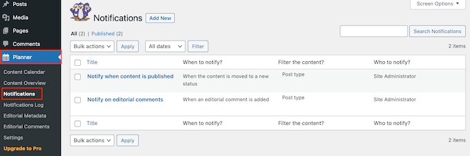 Adding email notifications to a WordPress multi-author blog