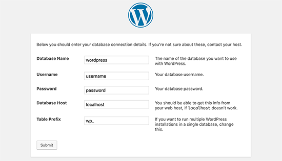 WordPress 数据库信息