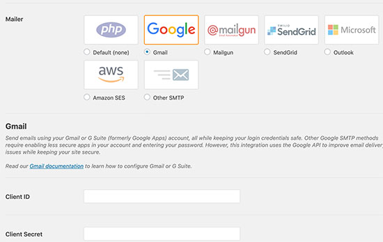 Choisissez votre fournisseur de services SMTP