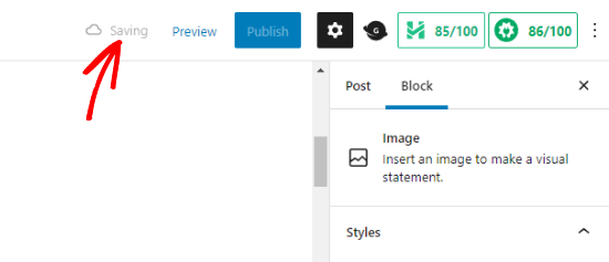 Auto saving posts in WordPress