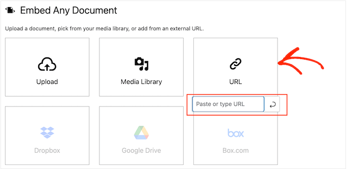 Embedding documents in WordPress blog posts