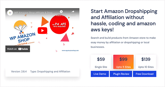 WP Amazon Affiliate and Dropshipping