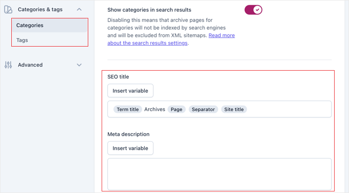 Using Yoast to Configure How Categories and Tags Look in Search Results