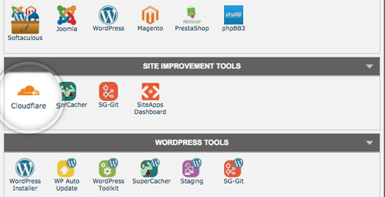 Cloudflare Option in SiteGround cPanel