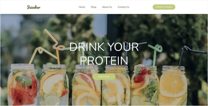 Kitul de teme Juice Bar de la SeedProd