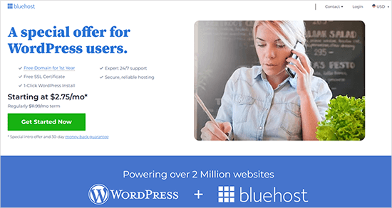 Bluehost website