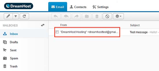 Dreamhost 网络邮件 UI