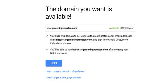 Domain selection