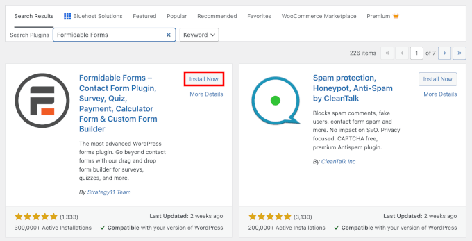 Installing Formidable Forms