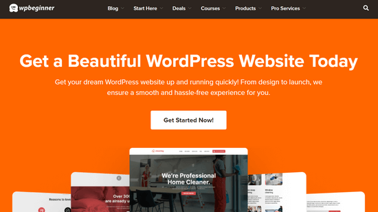 WPBeginner Pro Services WordPress website design