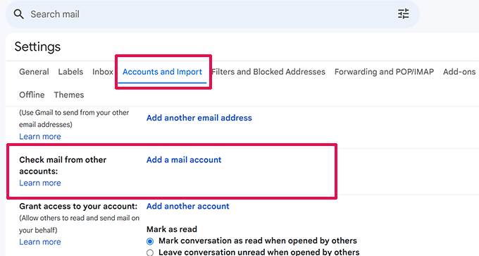 WebHostingExhibit account-settings-gmail How to Get a Free Email Domain (5 Quick and Easy Methods)  