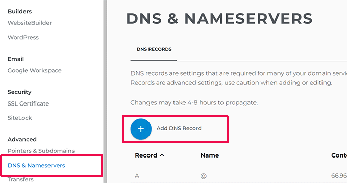 Add DNS records