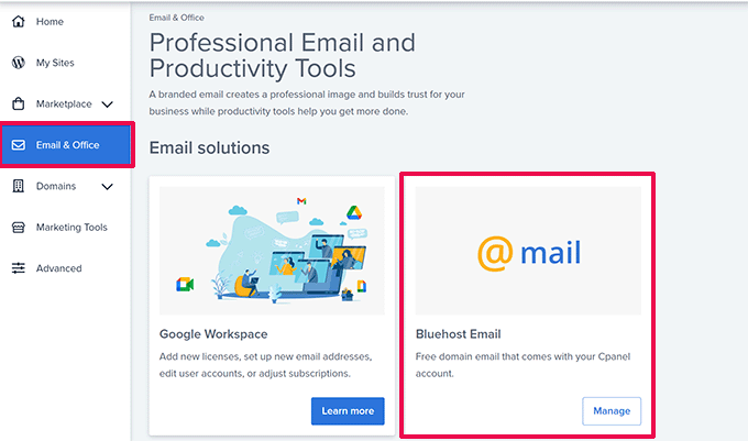 Free email accounts with