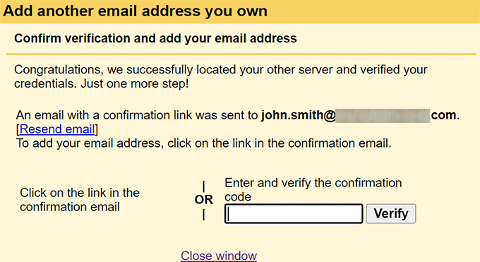 Email verification code