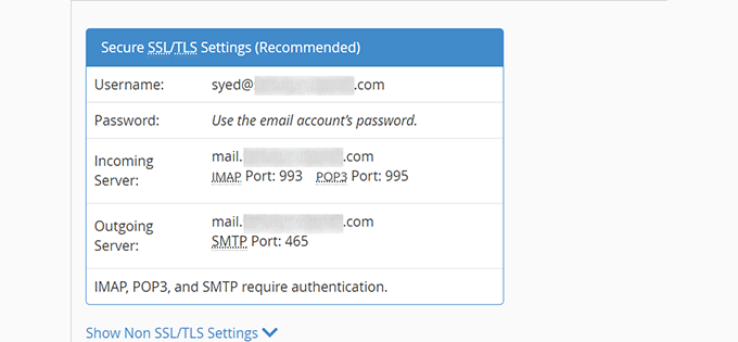 Manually set up with any mail client