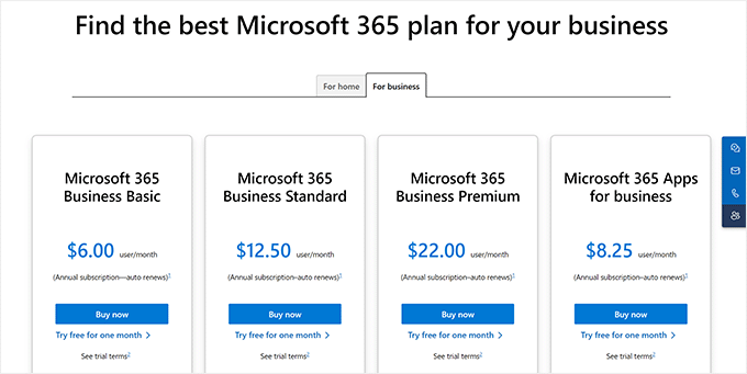 Microsoft 365 plans