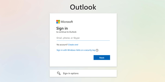 Login to Outlook