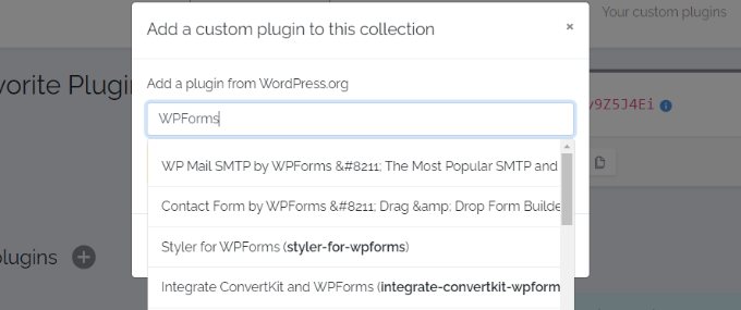 Search your plugin and add it