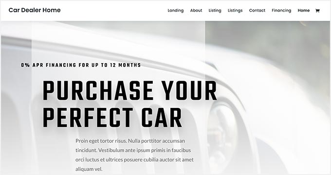 Divi Car Dealer