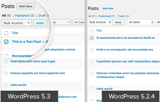 Champs de formulaire dans l'interface utilisateur de WordPress 5.3