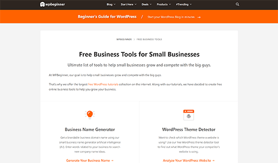 Free business tools