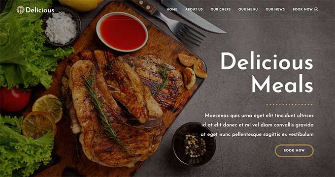 OceanWP Restaurant Theme