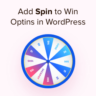 Add spin to win optins in WordPress