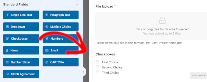 Adding a Checkboxes field